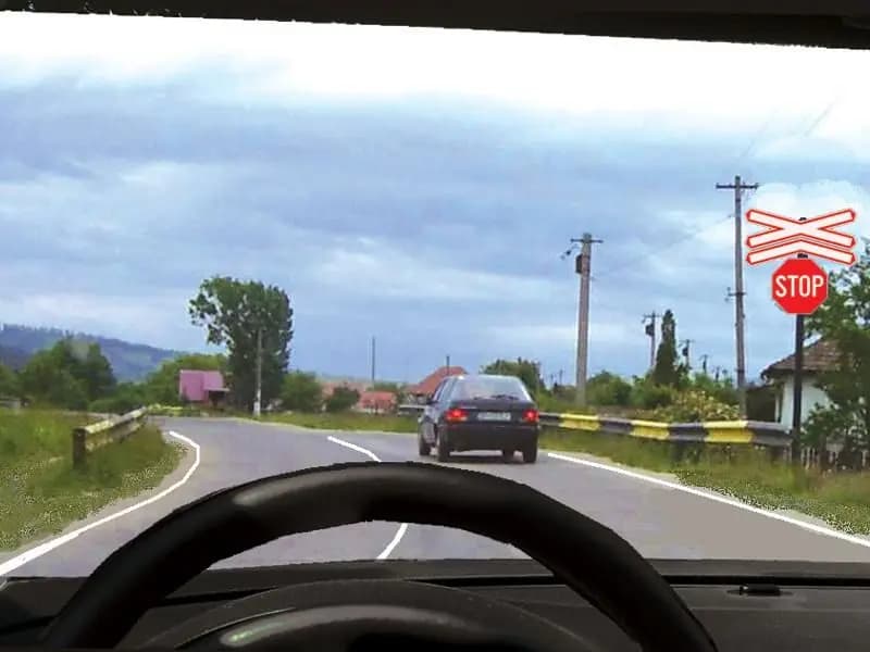 Unde opriţi în situaţia prezentată?