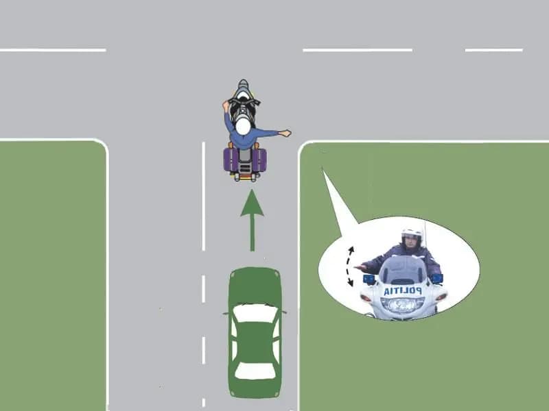 Ce trebuie să facă conducătorul auto în situaţia prezentată?