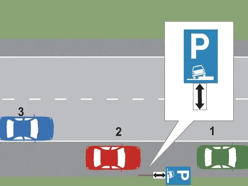 Care dintre cele trei autovehicule a parcat regulamentar?