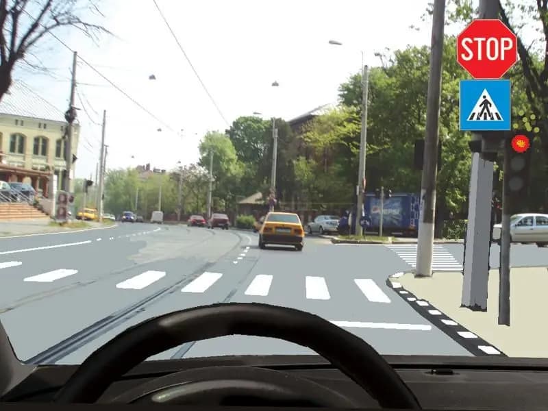 Ce veţi respecta în intersecţia prezentată?