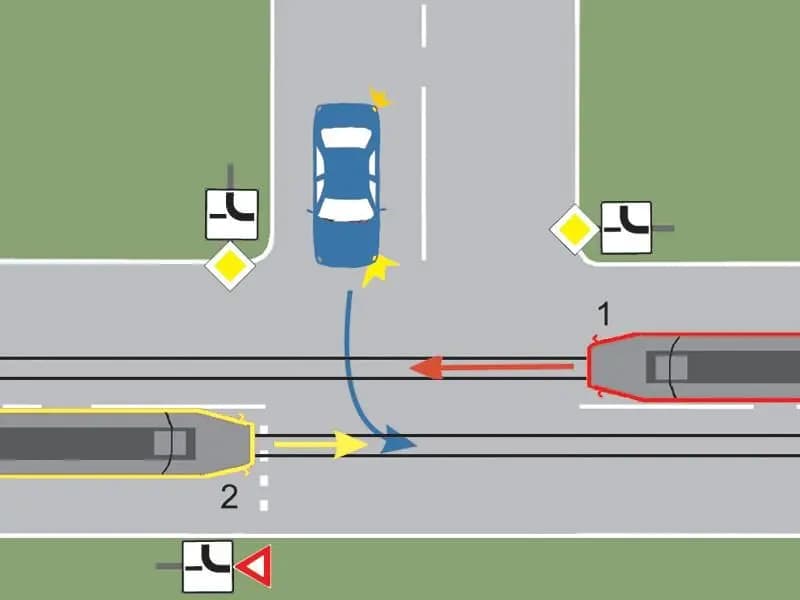 Care dintre vehicule va trece primul prin intersecţie?