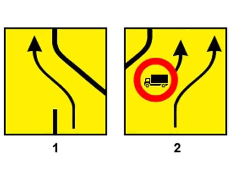 Care dintre indicatoarele alăturate te obligă să execuţi virajul la stânga?