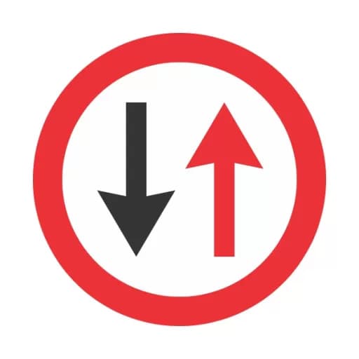 Prioritate pentru circulatia din sens invers Prioritate pentru circulatia din sens invers